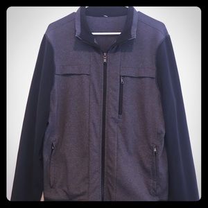LULULEMON Mens Gray-Black Full Zip TRACK JACKET LG